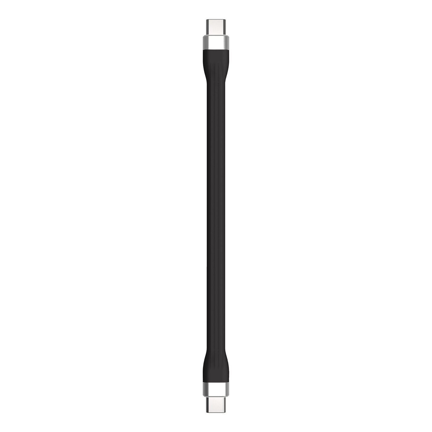 Linocell Flat USB-C-kabel 13 cm Svart