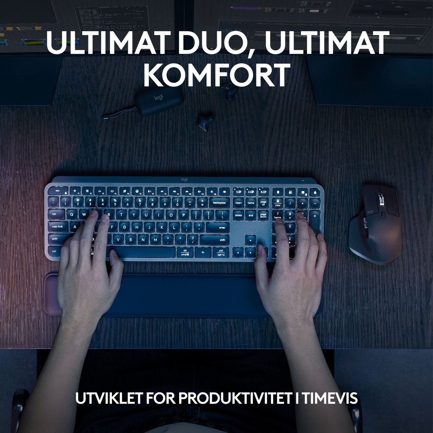 Logitech MX Keys S COMBO Trådløst tastatur og Mus