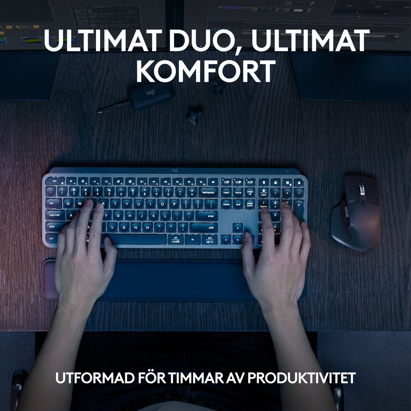 Logitech MX Keys S COMBO Trådlöst Tangentbord och Mus