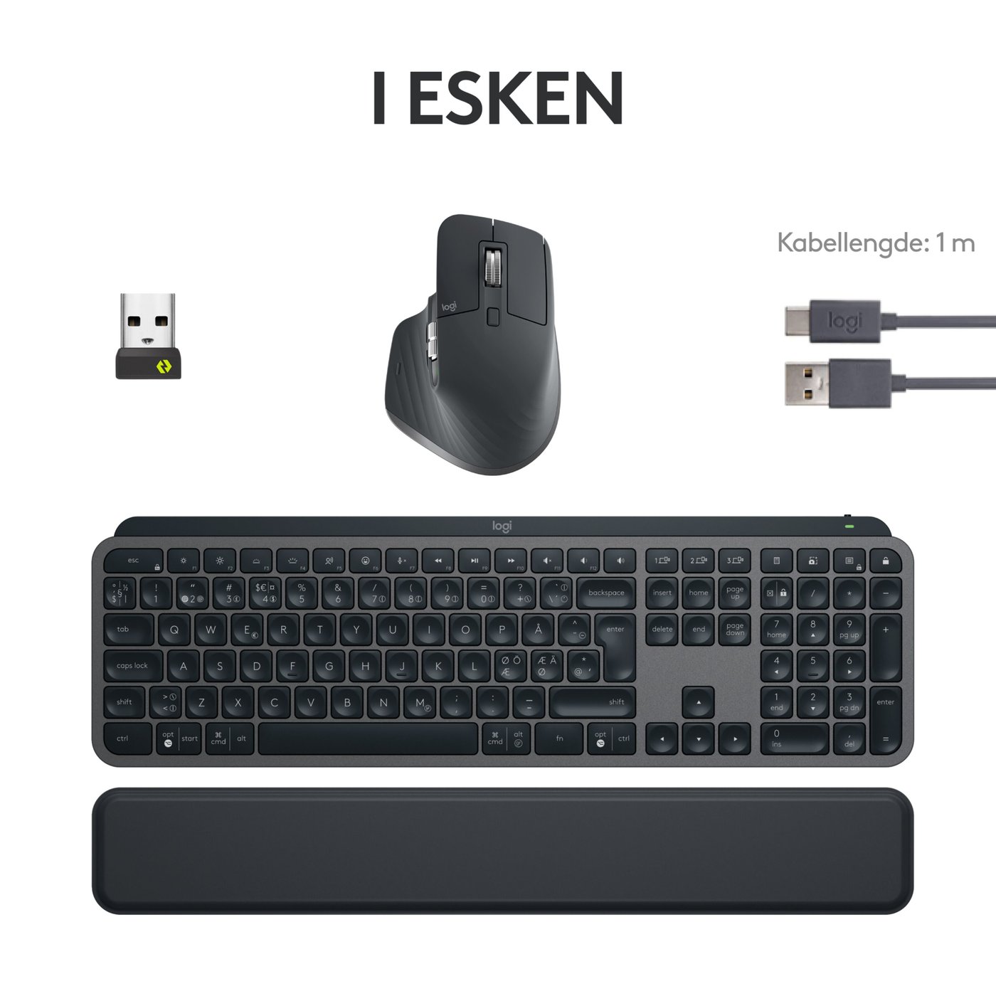 Logitech MX Keys S COMBO Trådløst tastatur og Mus