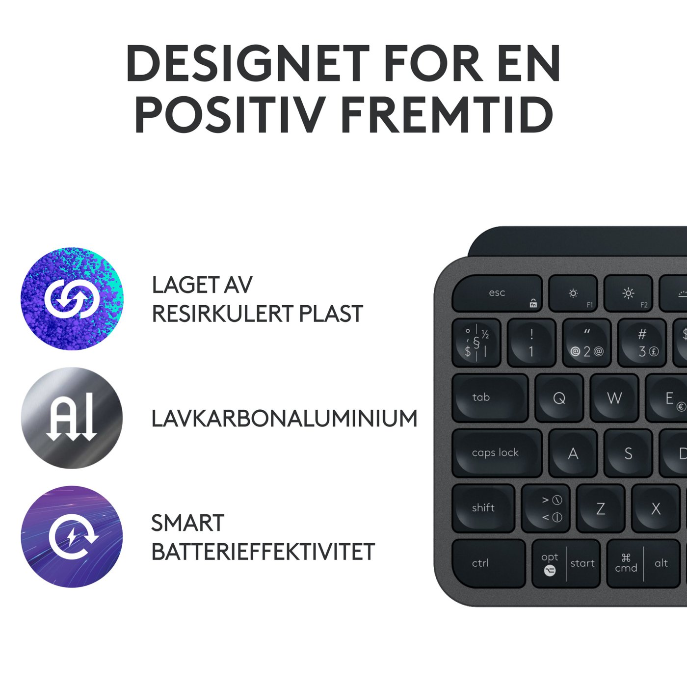Logitech MX Keys S COMBO Trådløst tastatur og Mus
