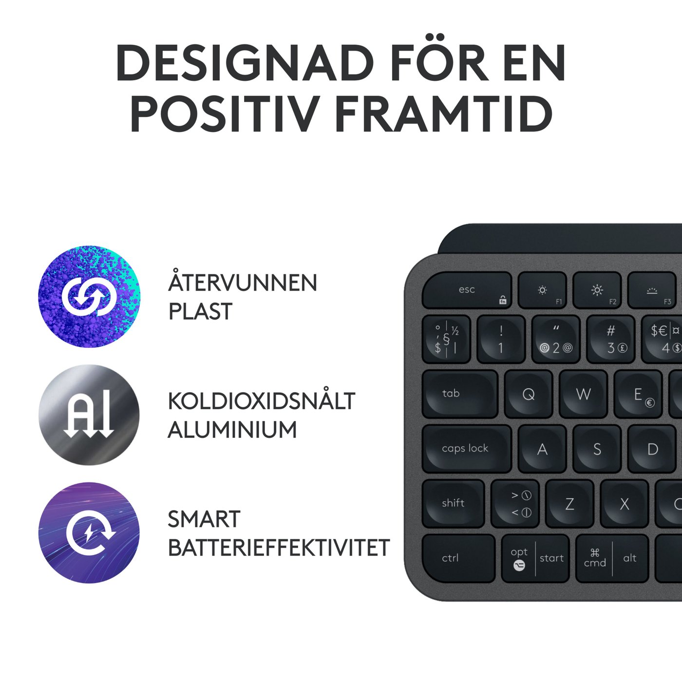 Logitech MX Keys S COMBO Trådlöst Tangentbord och Mus