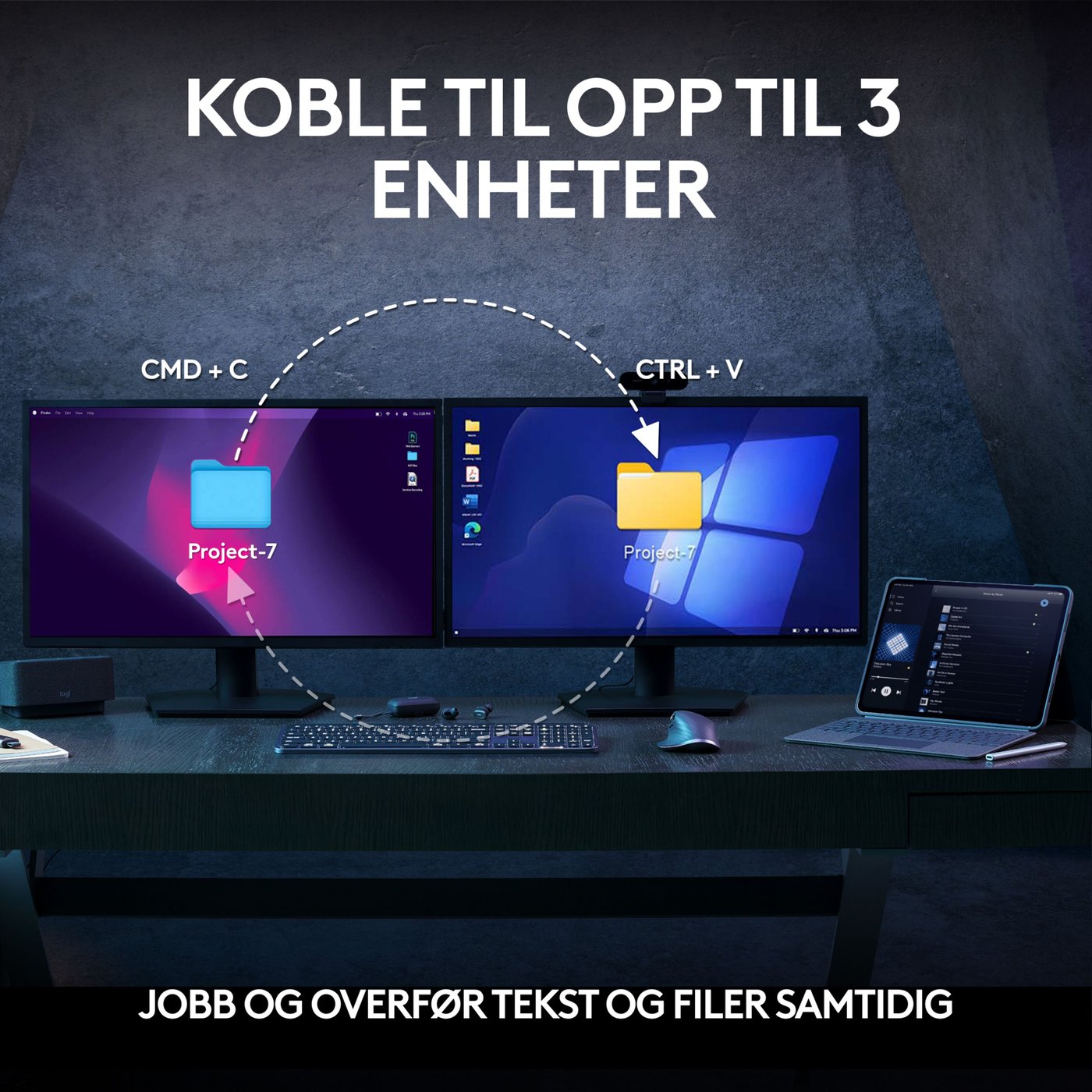 Logitech MX Keys S COMBO Trådløst tastatur og Mus