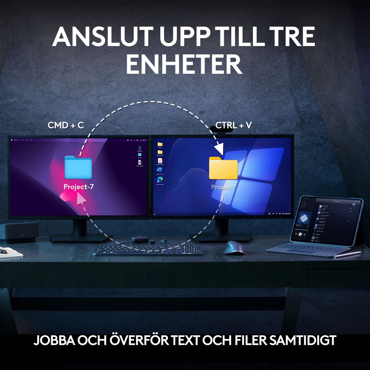 Logitech MX Keys S COMBO Trådlöst Tangentbord och Mus