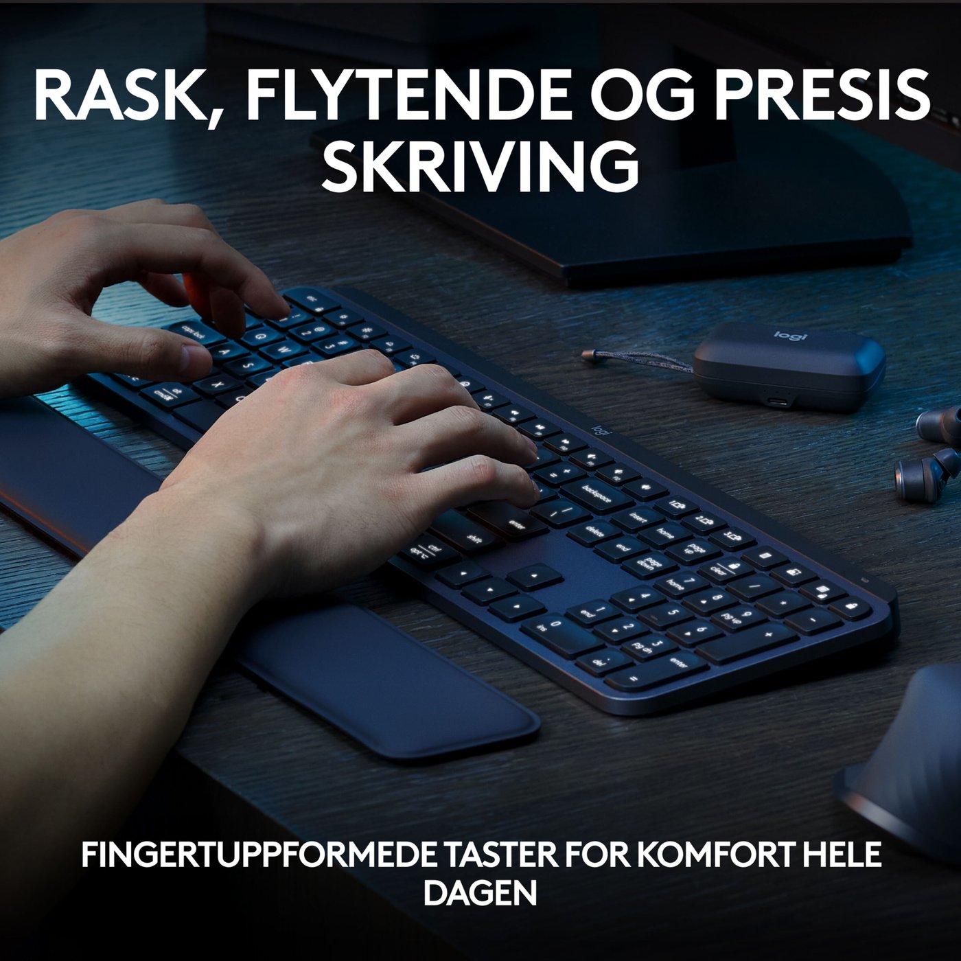 Logitech MX Keys S Trådløst tastatur Graphite