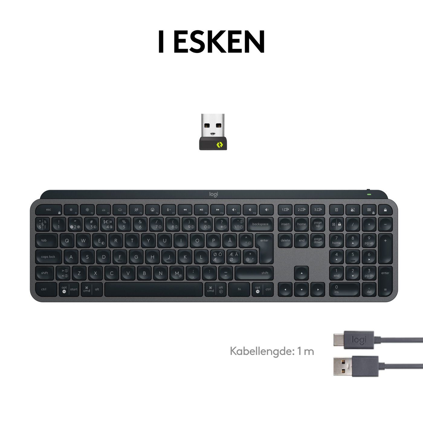 Logitech MX Keys S Trådløst tastatur Graphite