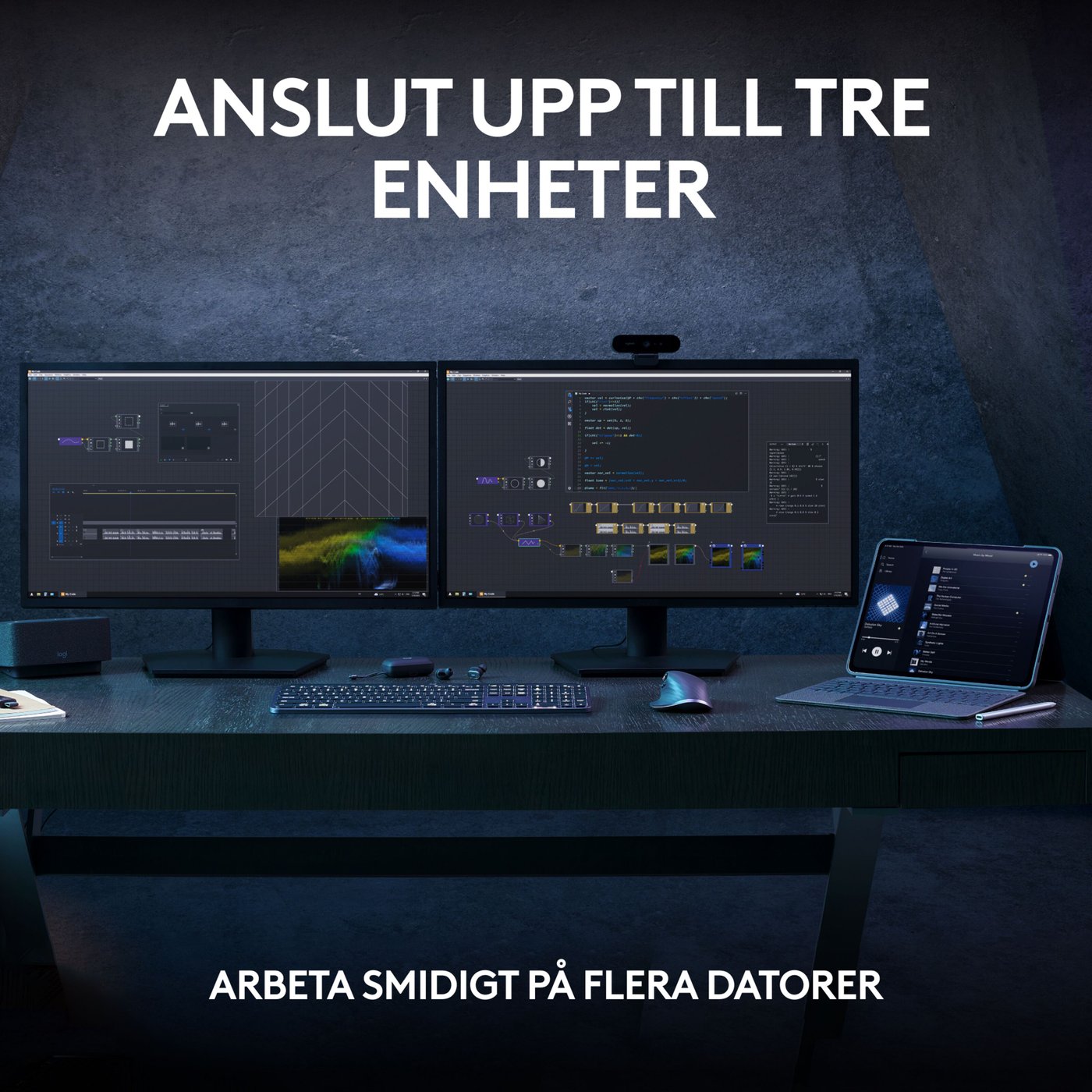 Logitech MX Keys S Trådlöst tangentbord Graphite