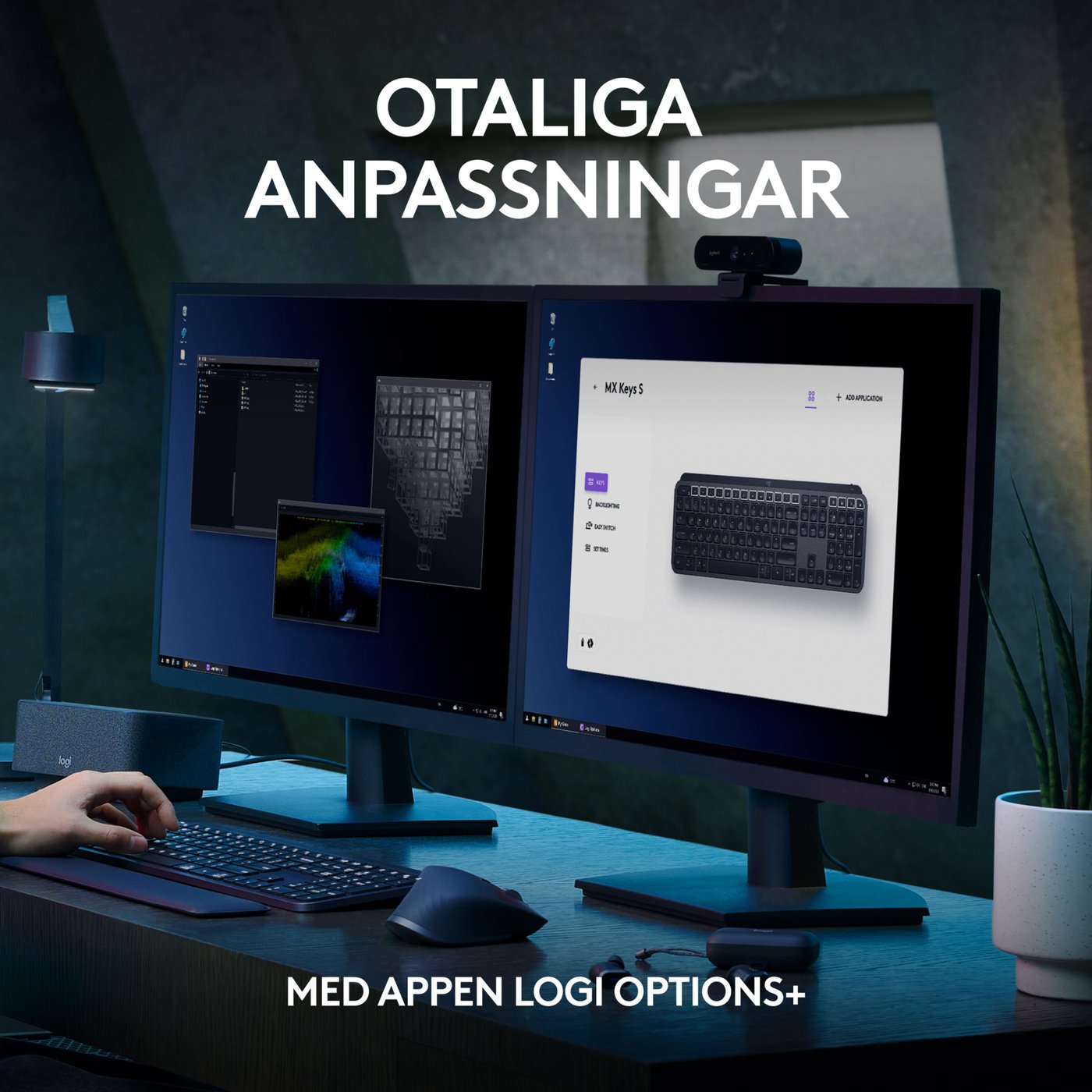 Logitech MX Keys S Trådlöst tangentbord Pale Grey