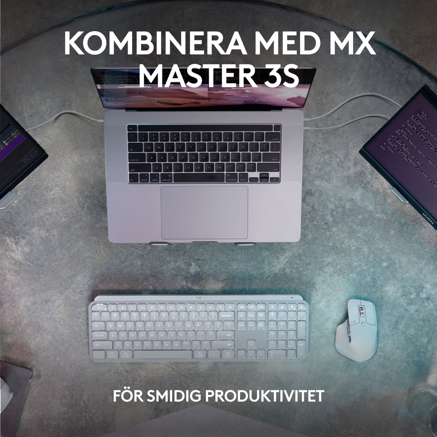 Logitech MX Keys S Trådlöst tangentbord Pale Grey