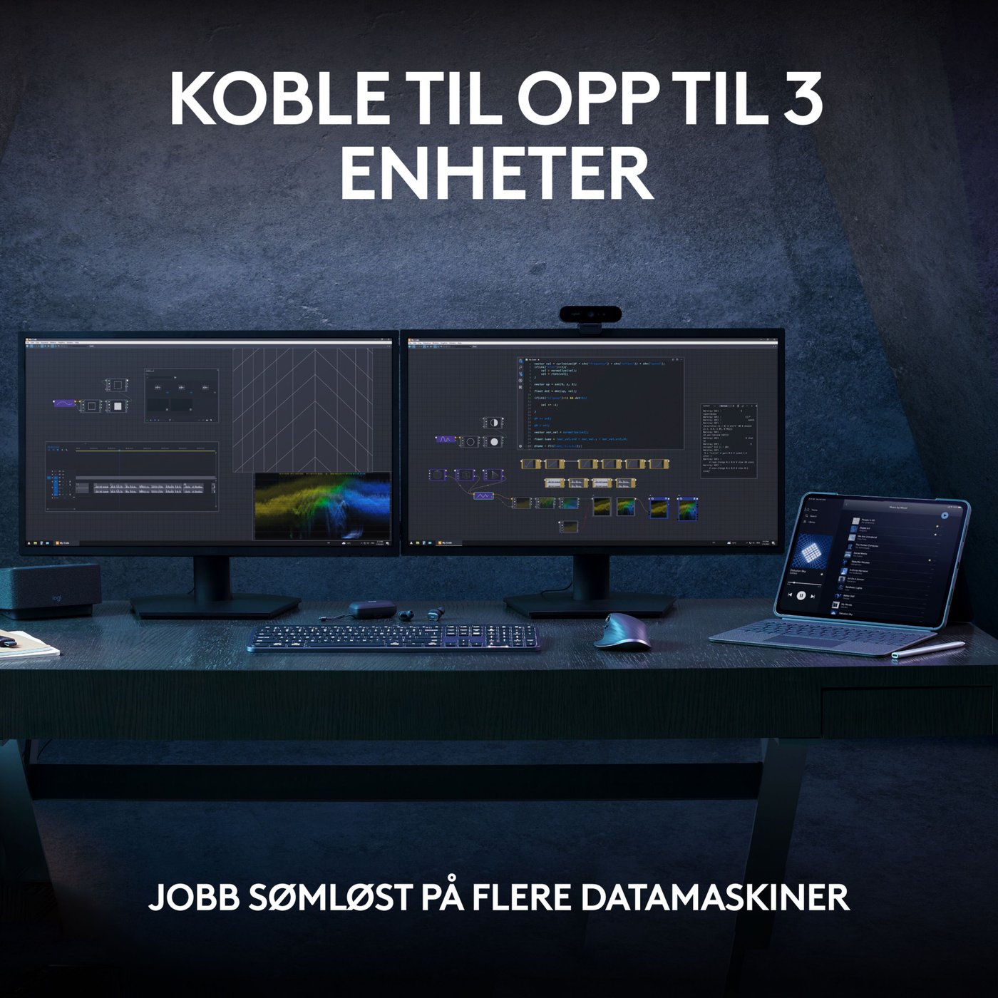 Logitech MX Keys S Trådløst tastatur Pale Grey