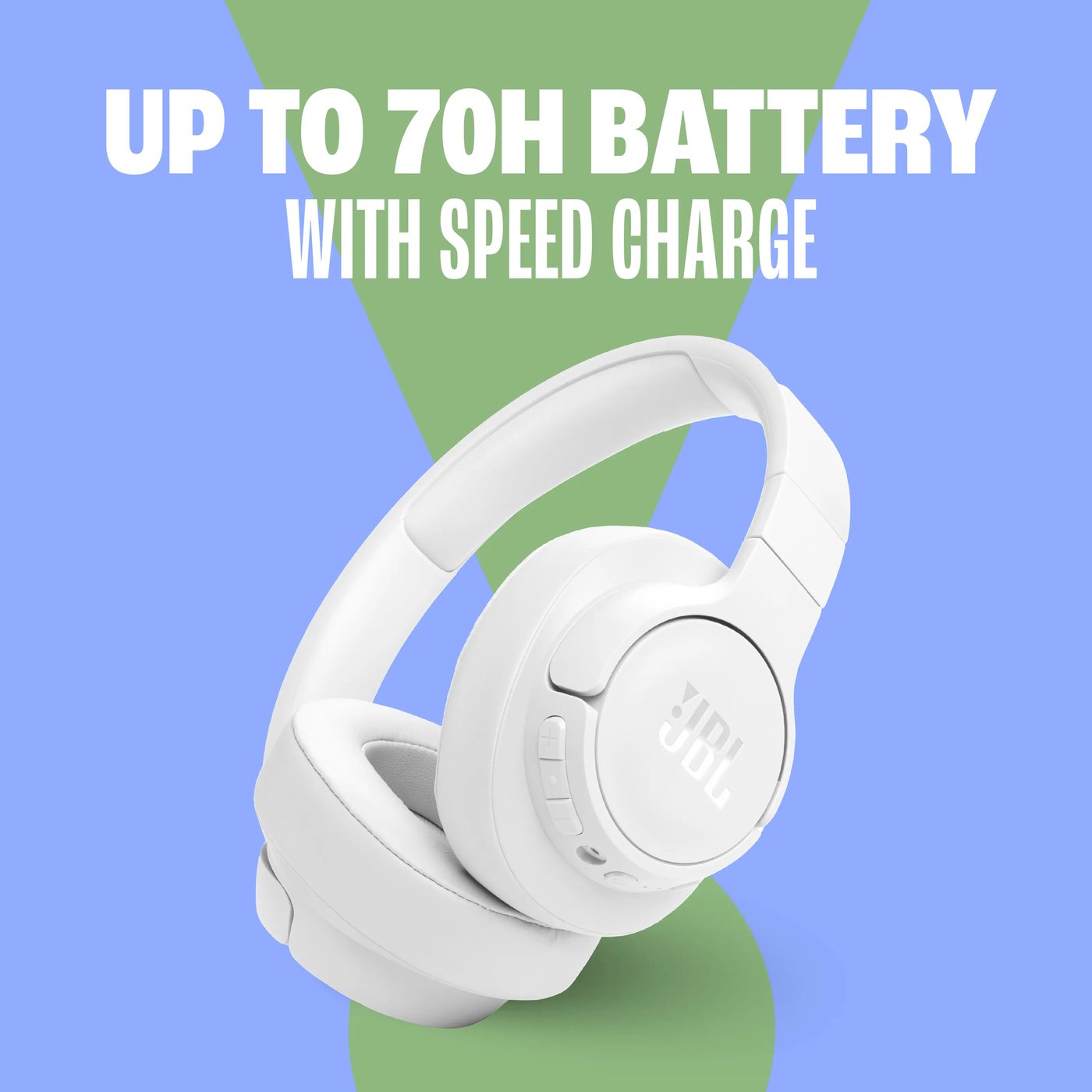 JBL Tune 770NC Trådløse hodetelefoner Hvit