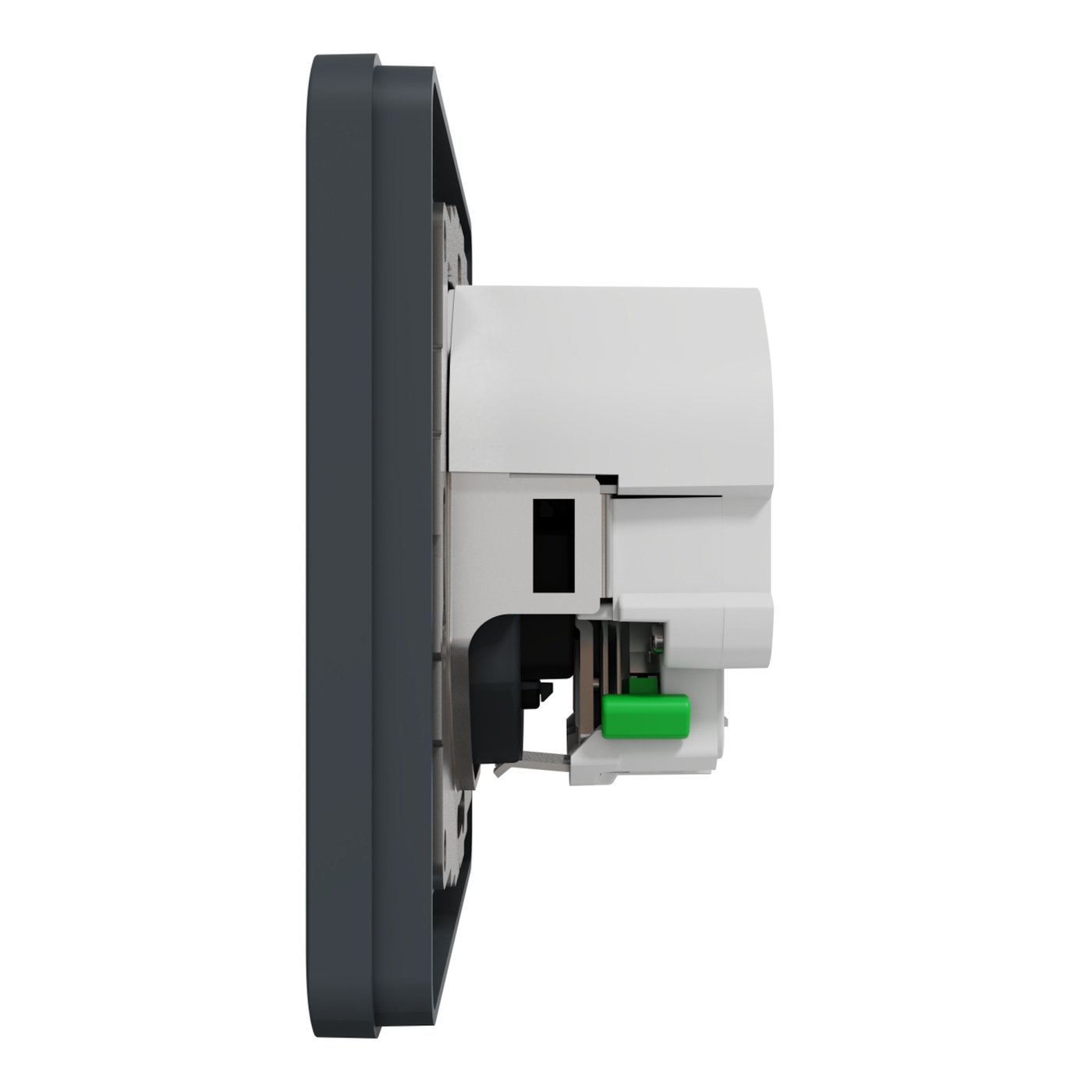 Schneider Electric Exxact Jordet vegguttak med USB-porter Svart
