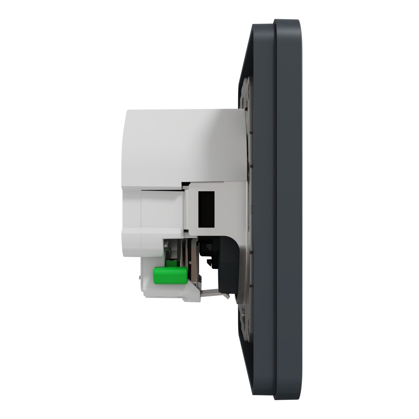Schneider Electric Exxact Jordet vegguttak med USB-porter Svart