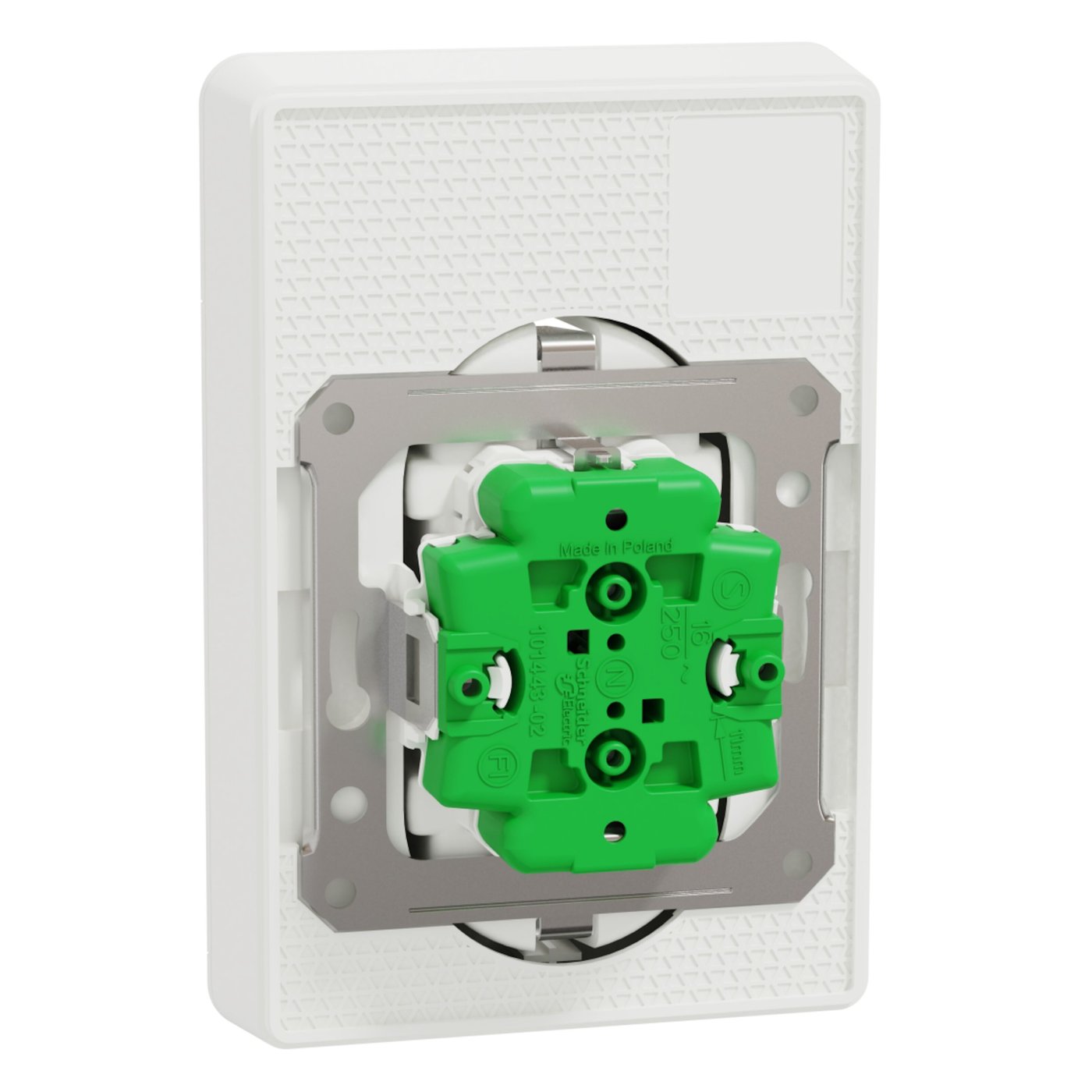 Schneider Electric Exxact Jordet vegguttak med USB-porter Hvit