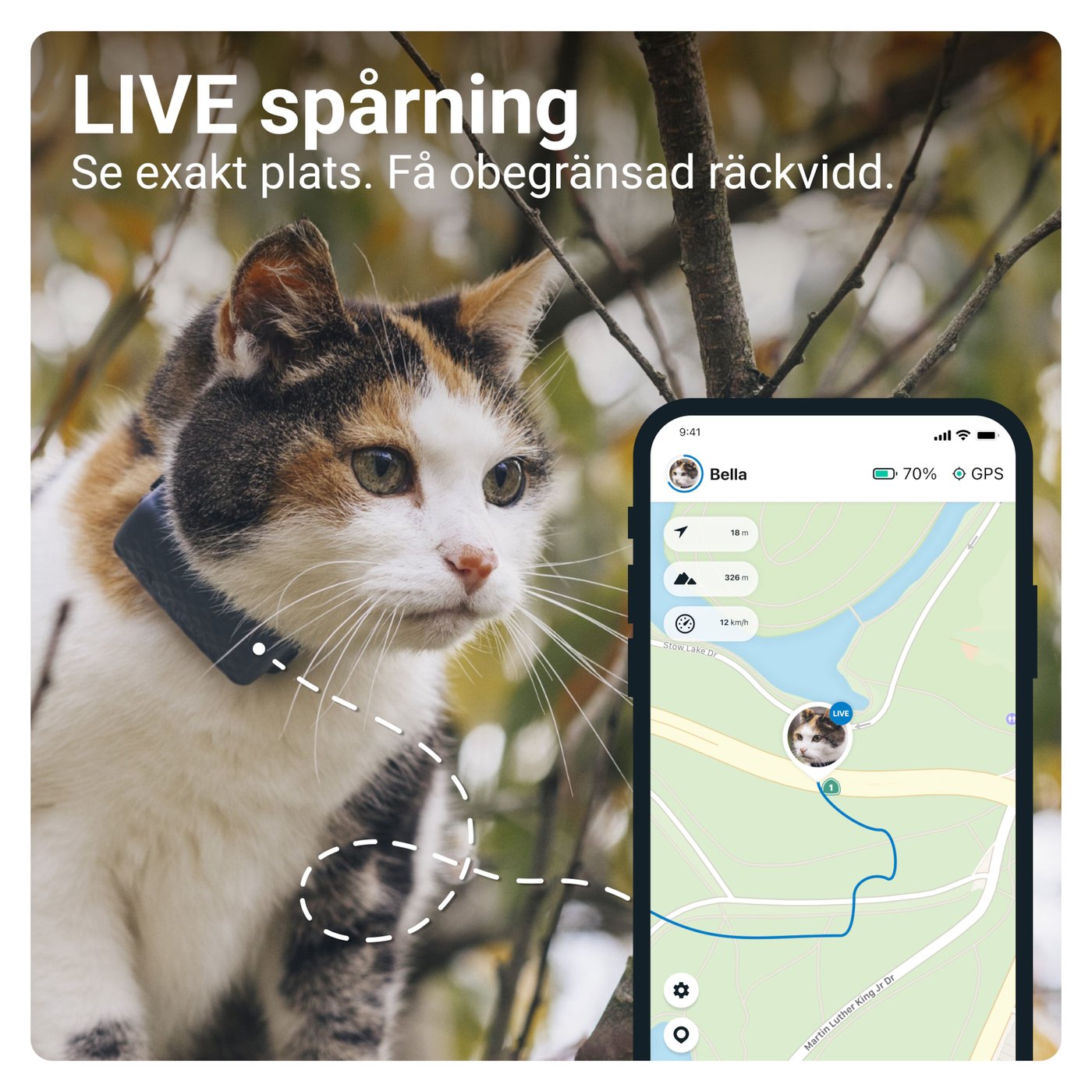 Tractive CAT Mini – Katt-GPS med hälsospårning