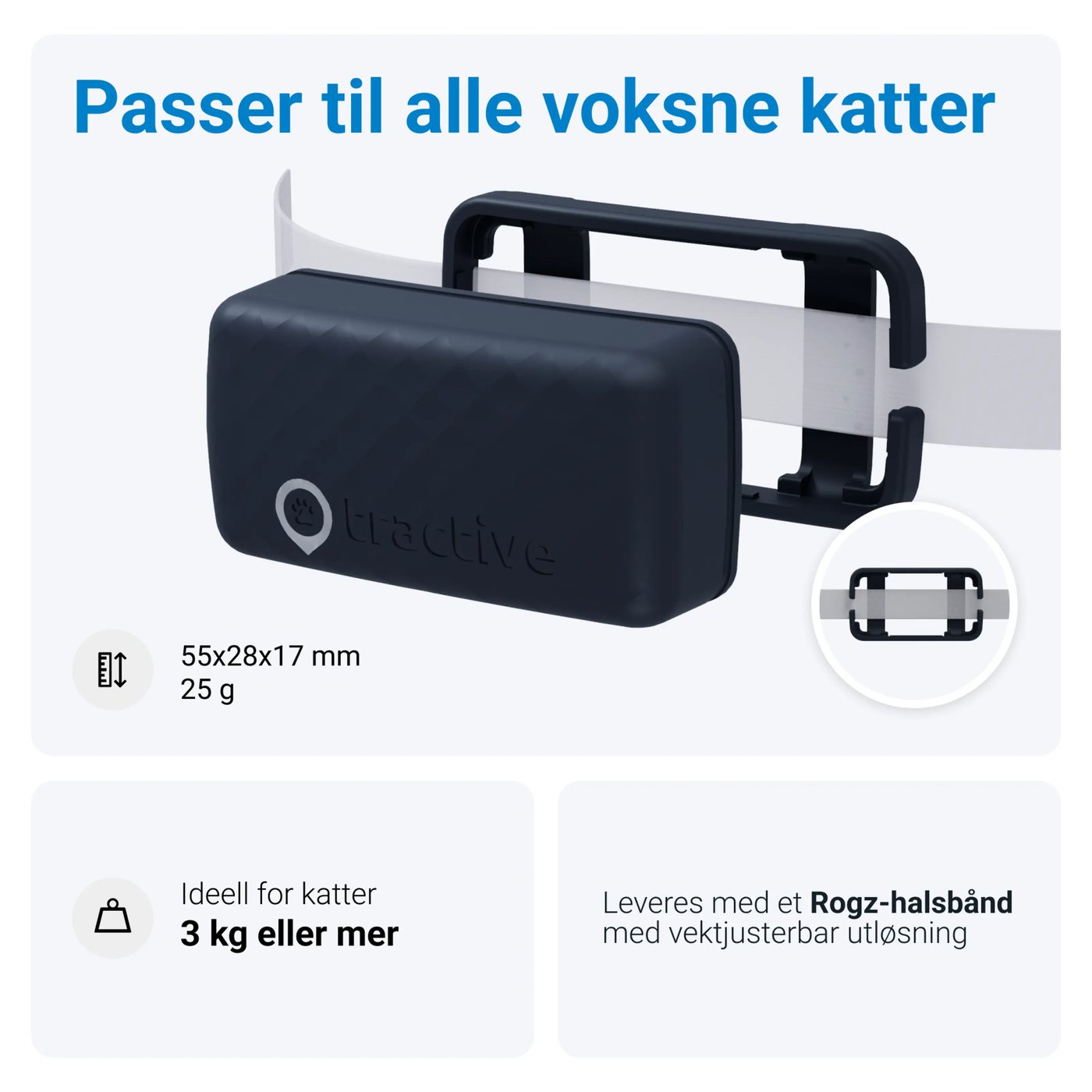 Tractive CAT Mini – GPS-tracker og helseovervåking for katt