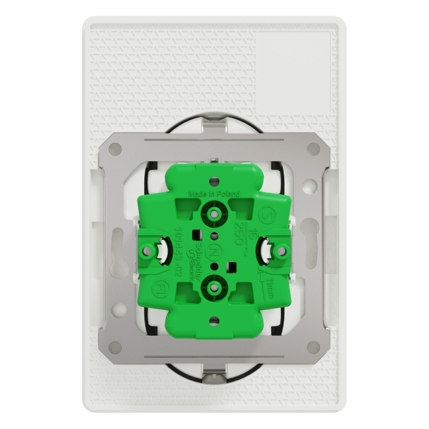 Schneider Electric Exxact Jordet vegguttak med USB-porter Hvit