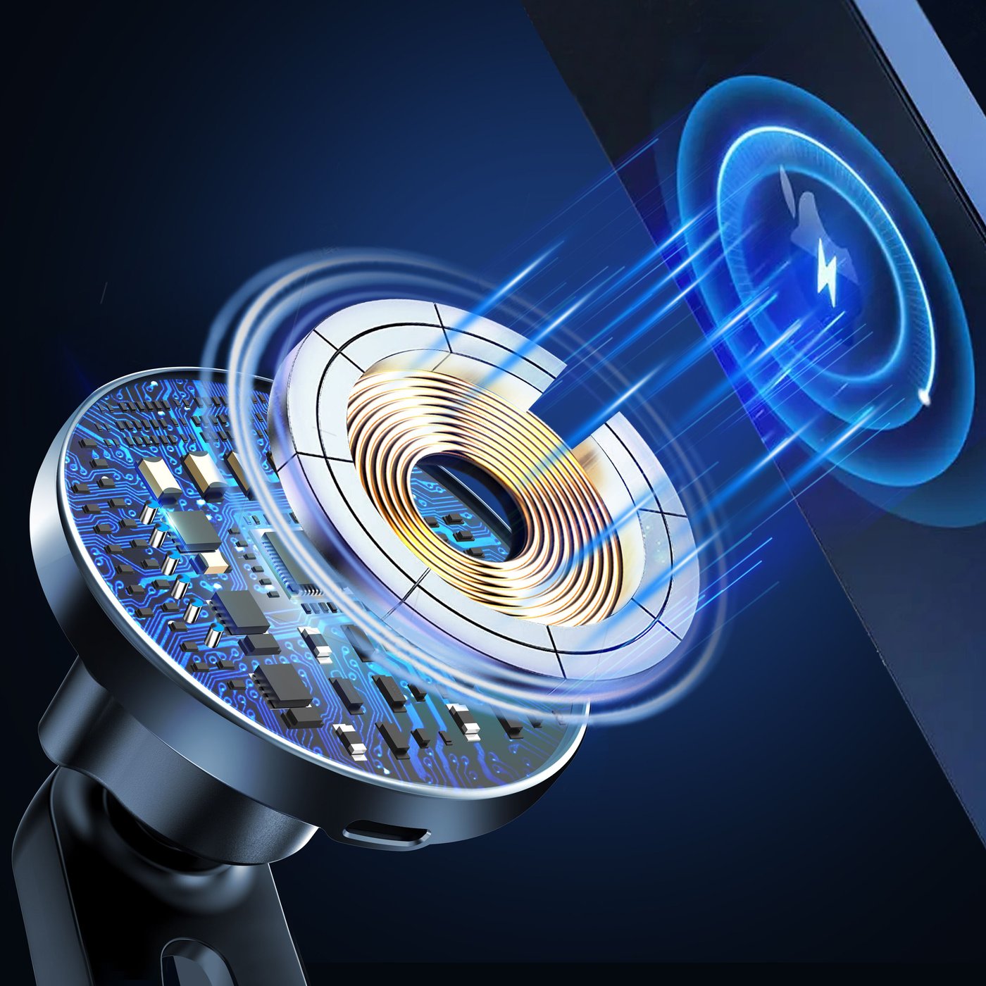 Linocell Magnetisk Mobilholder for frontrute og laptop 15 W