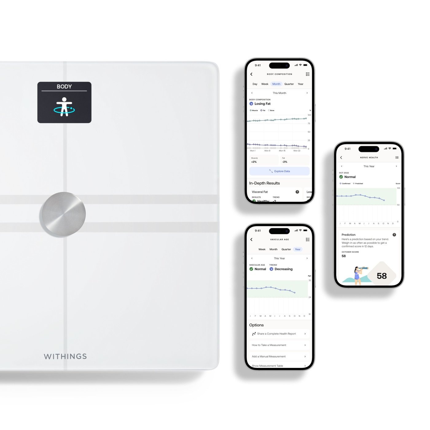 Withings Body Comp Personvekt med wifi Hvit