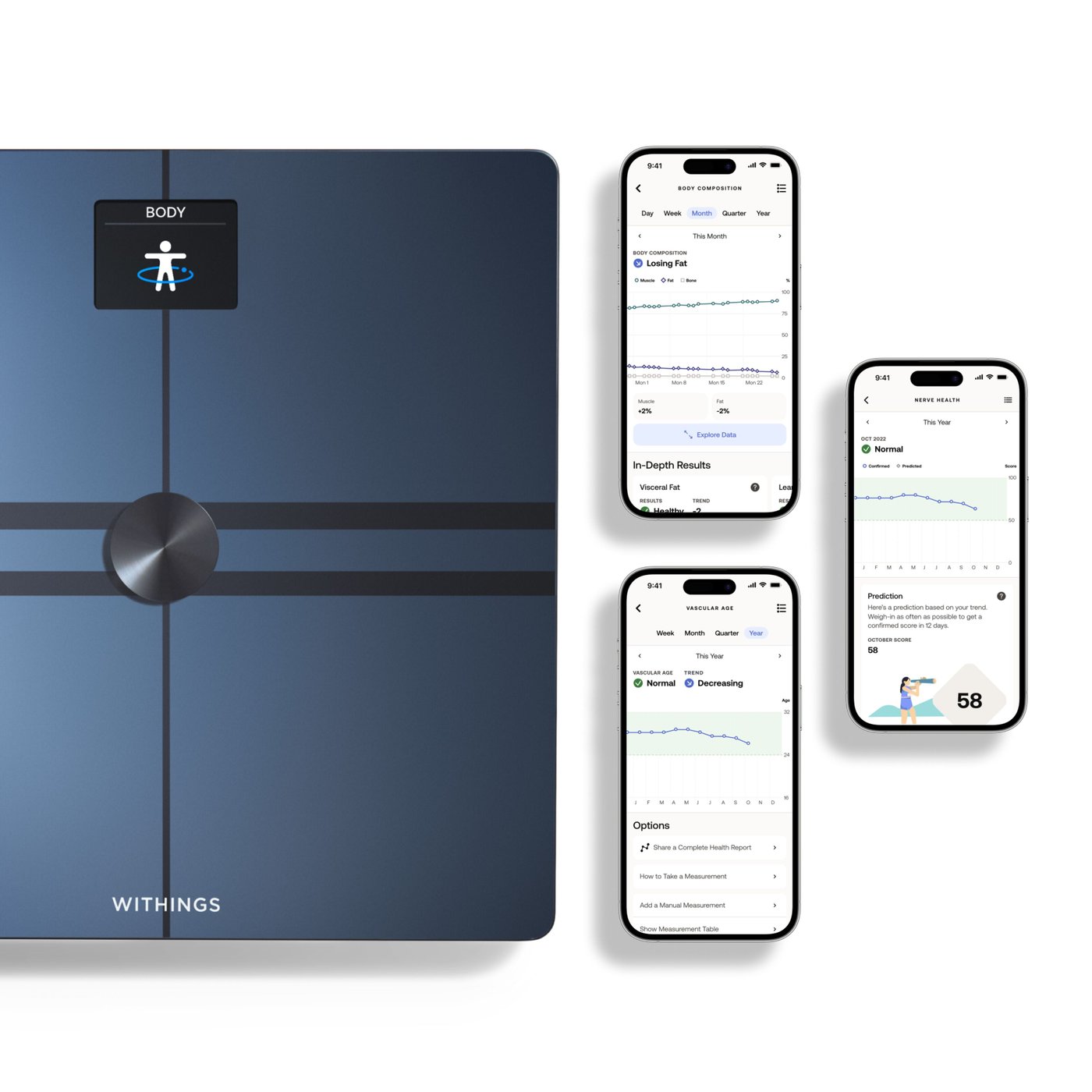 Withings Body Comp Personvåg med wifi Svart