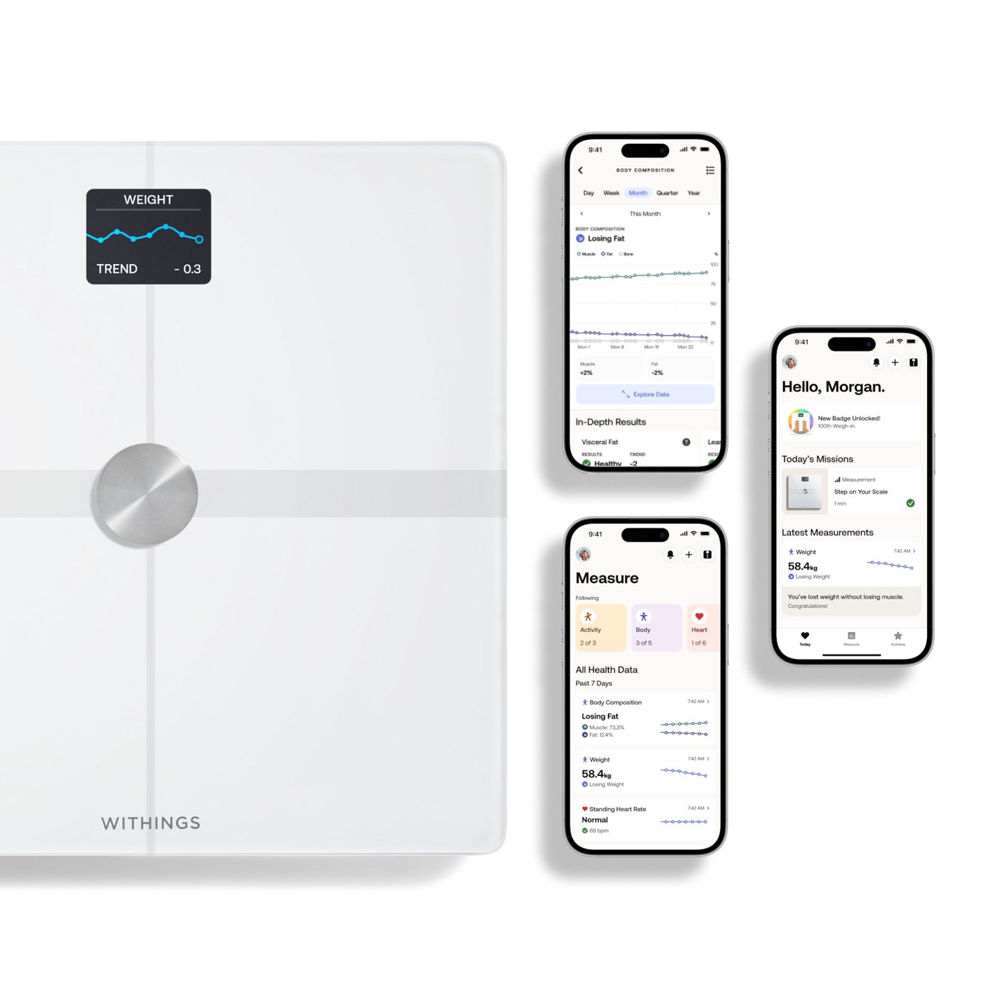 Withings Body Smart Personvekt med wifi Hvit