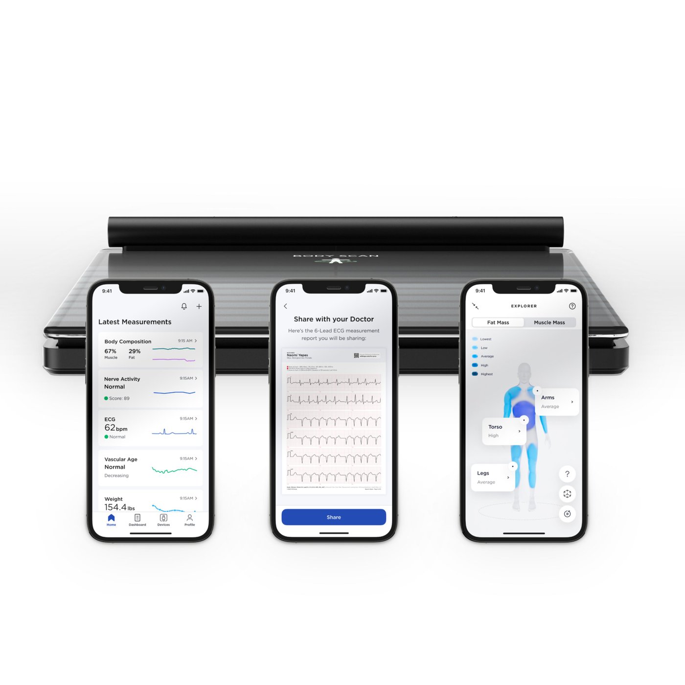 Withings Body Scan Connected Health Station Smartvekt - Svart