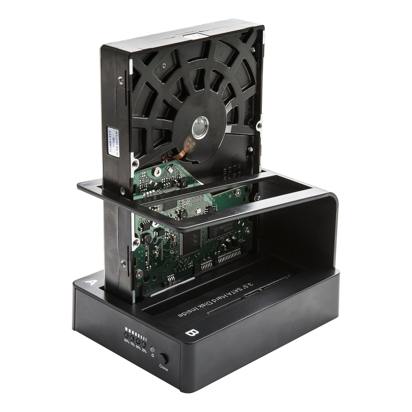 Plexgear USB 5 Gb/s dockningsstation med diskkloning