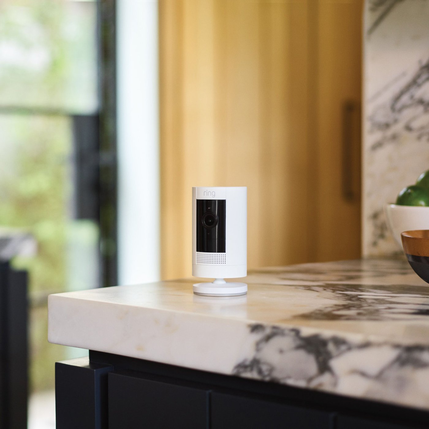 Ring Stick Up Cam Battery Trådløst overvåkingskamera Hvit