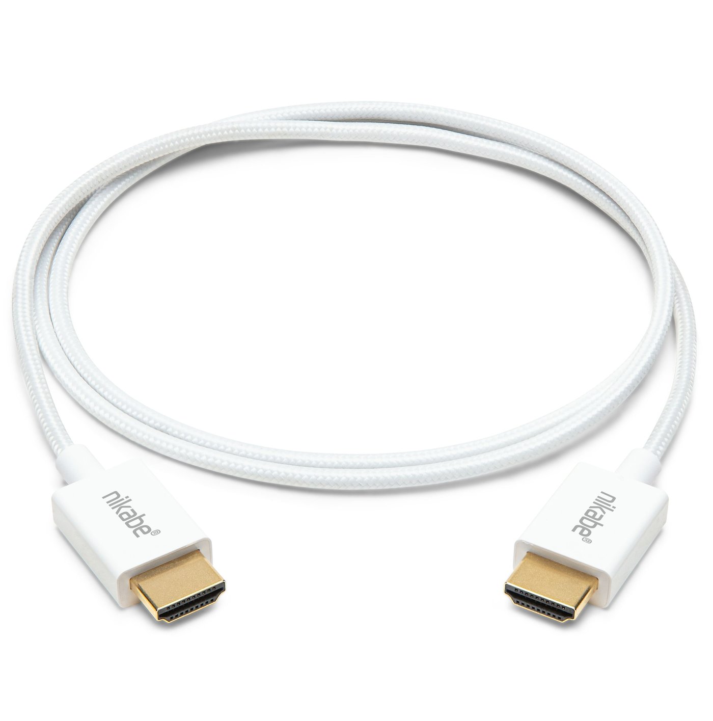 Nikabe Ultra Slim HDMI-kabel med 8K-støtte - Hvit 1 m