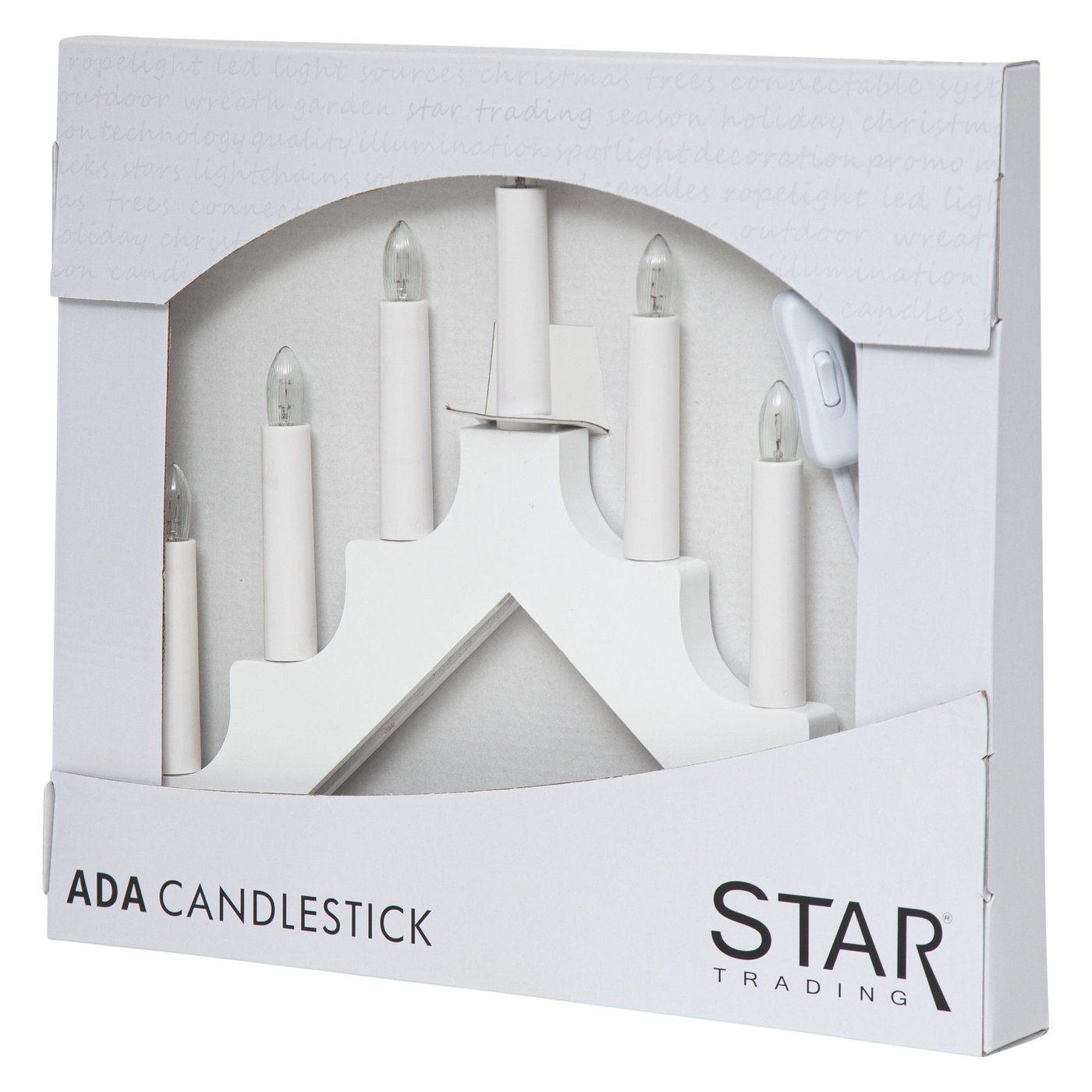 Star Trading Adventsljusstake 7-Armad Vit