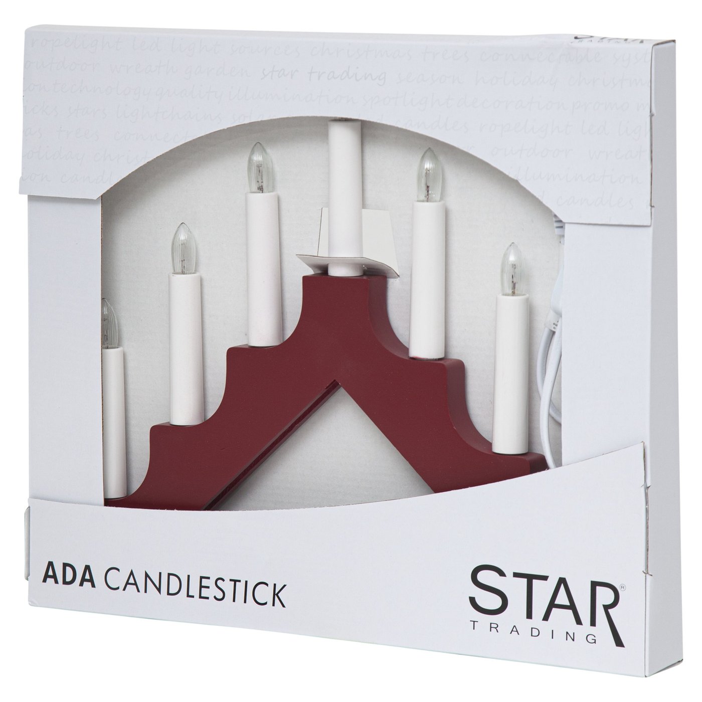 Star Trading Adventsljusstake 7-Armad Röd