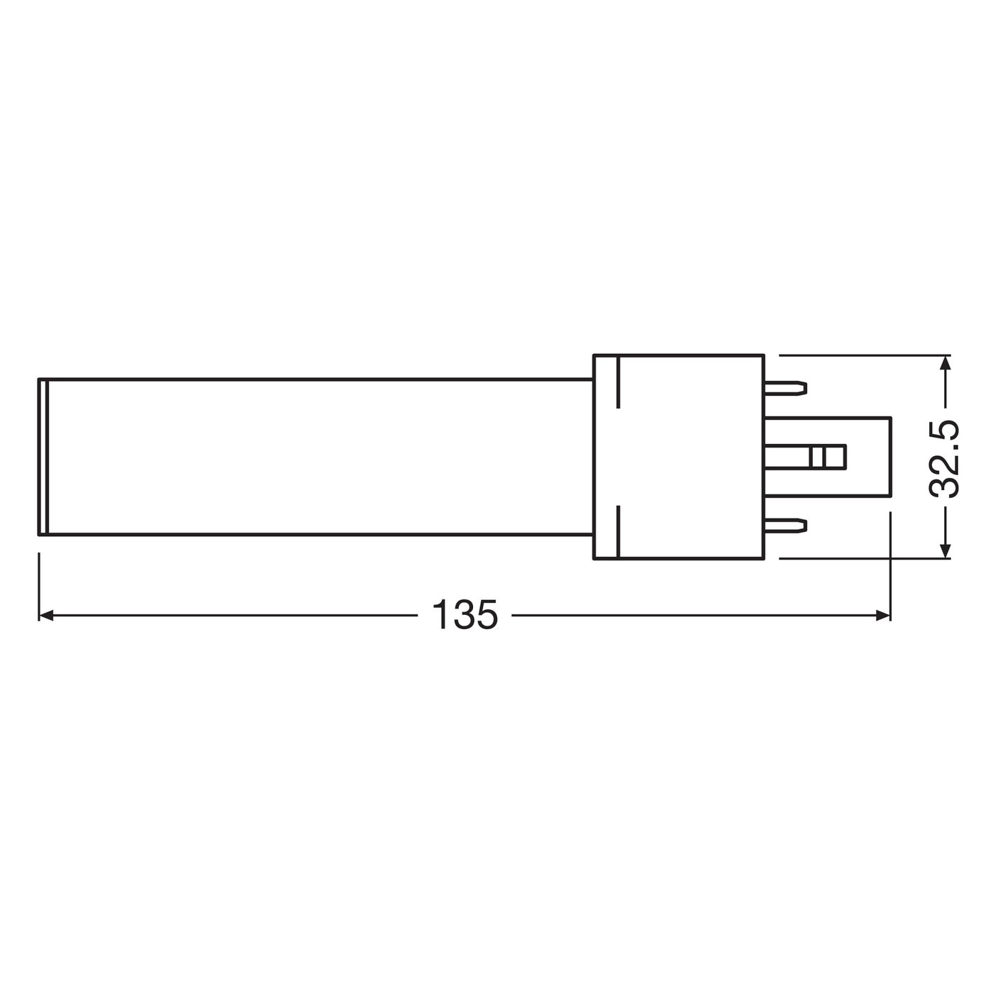 Osram LED-kompaktlysrör G23 360 lm
