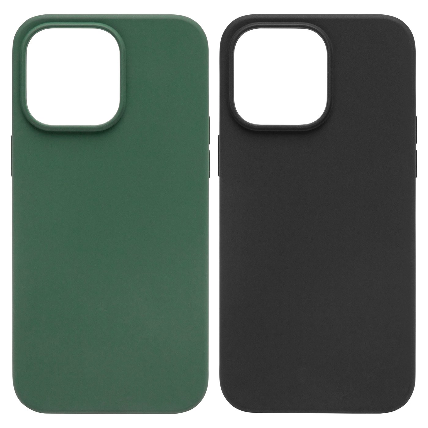 Linocell Rubber case för iPhone 15 Pro Max Svart