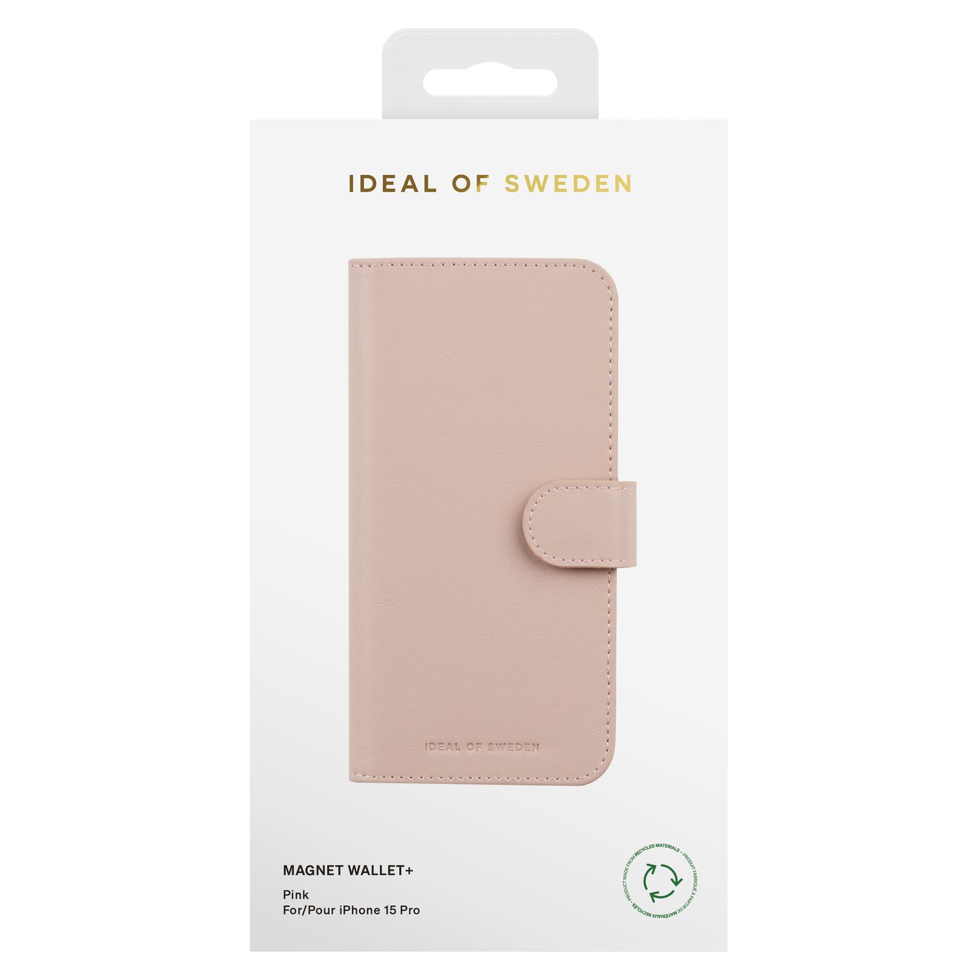 IDEAL OF SWEDEN Magnet Wallet+ för iPhone 15 Pro Rosa