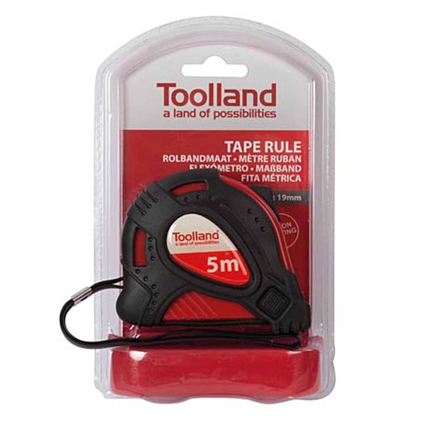 Målebånd med belteklemme 5 m