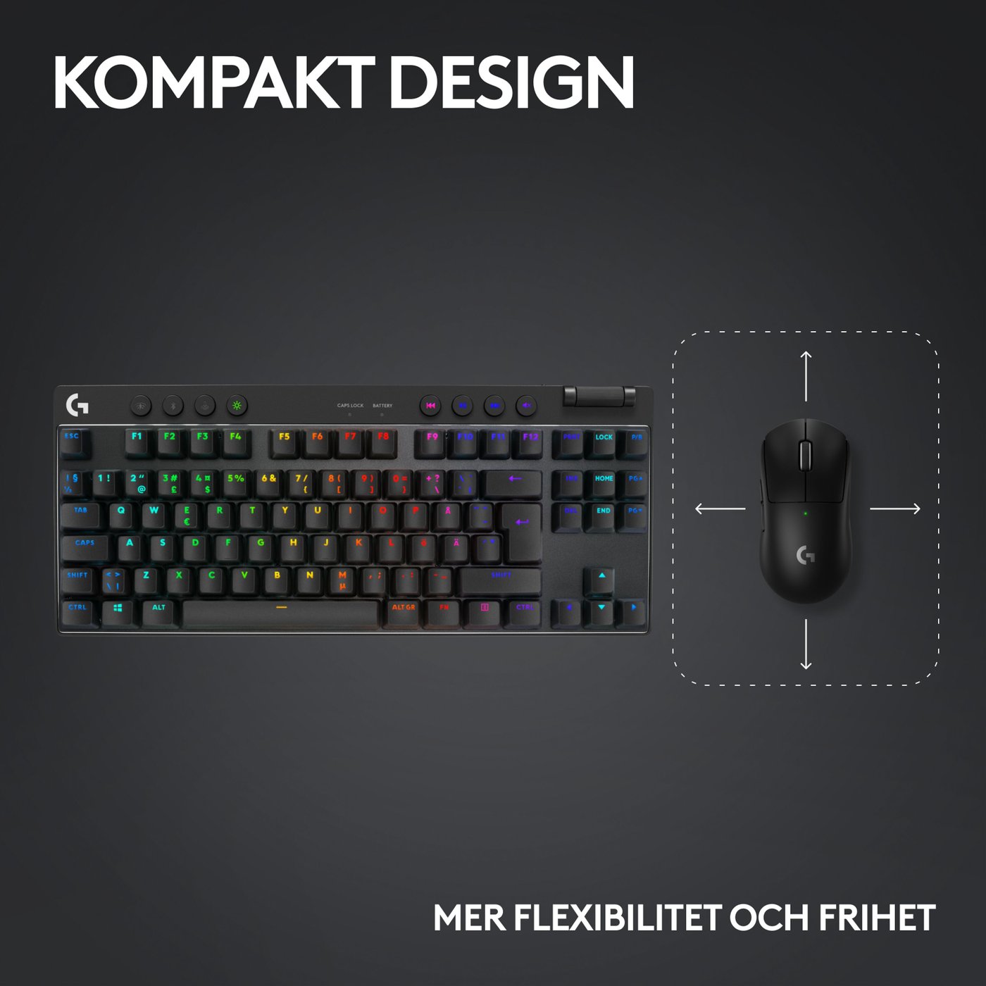 Logitech G Pro X TKL Lightspeed Gaming-tangentbord