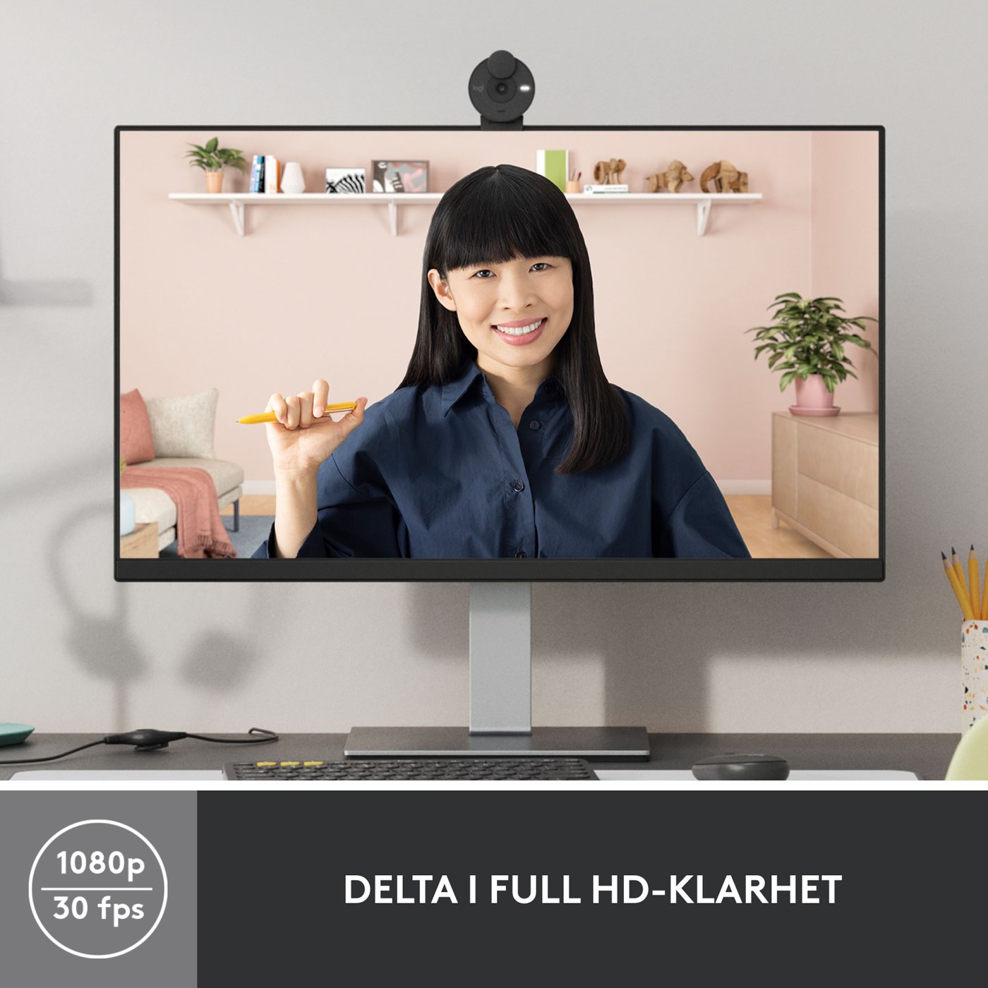 Logitech Brio 300 webbkamera USB-C