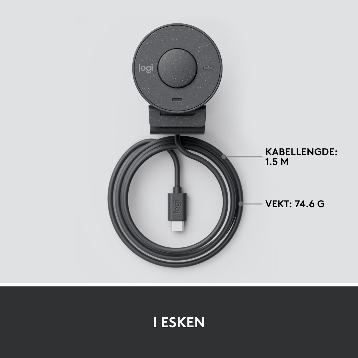 Logitech Brio 300 Webkamera med USB-C