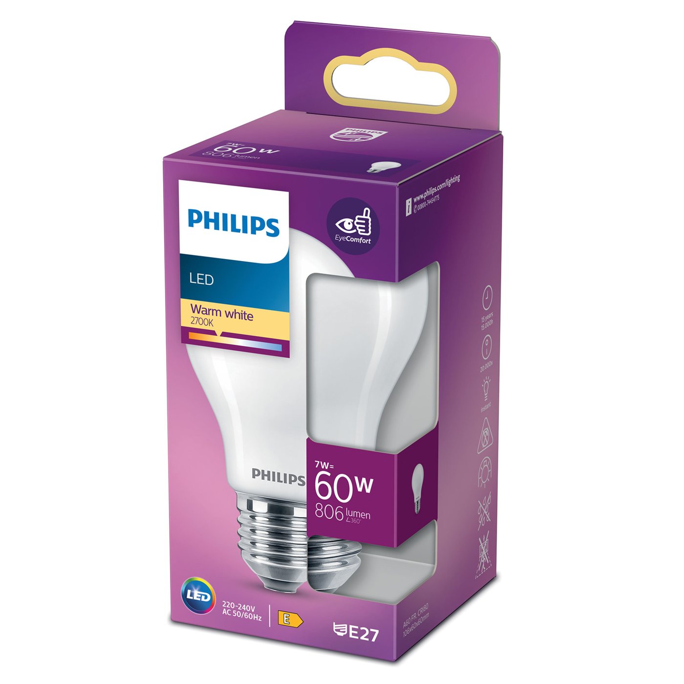 Philips Globlampa LED E27 806 lm