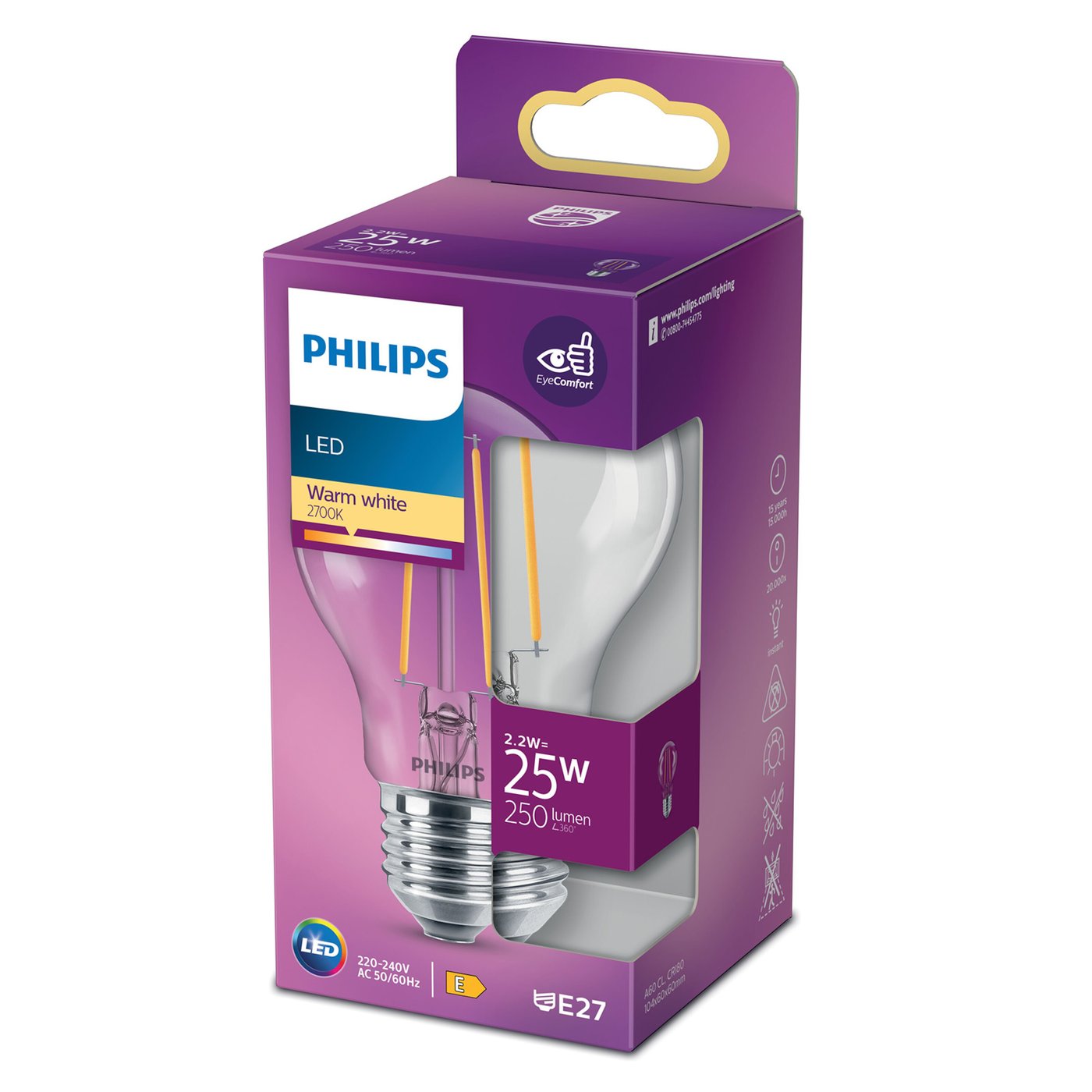 Philips Globlampa LED E27 250 lm