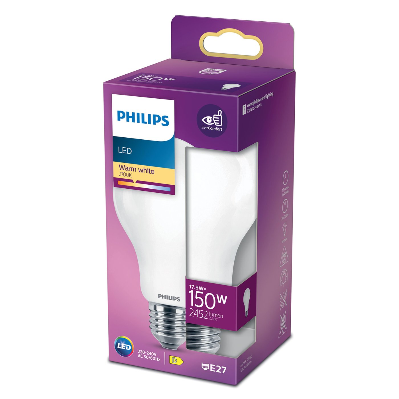 Philips Globlampa LED E27 2452 lm