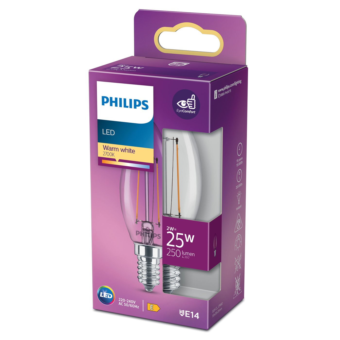 Philips LED-lampa Kron LED E14 250 lm