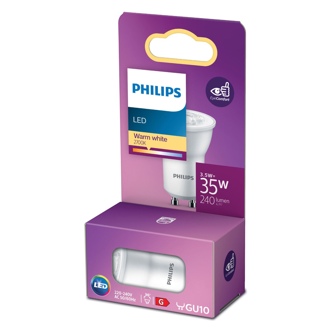Philips LED-lampa GU10 240 lm