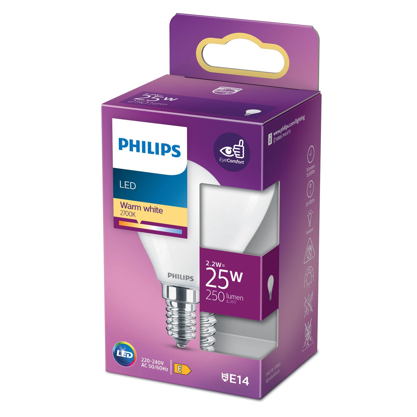 Philips LED-lampa LED E14 250 lm