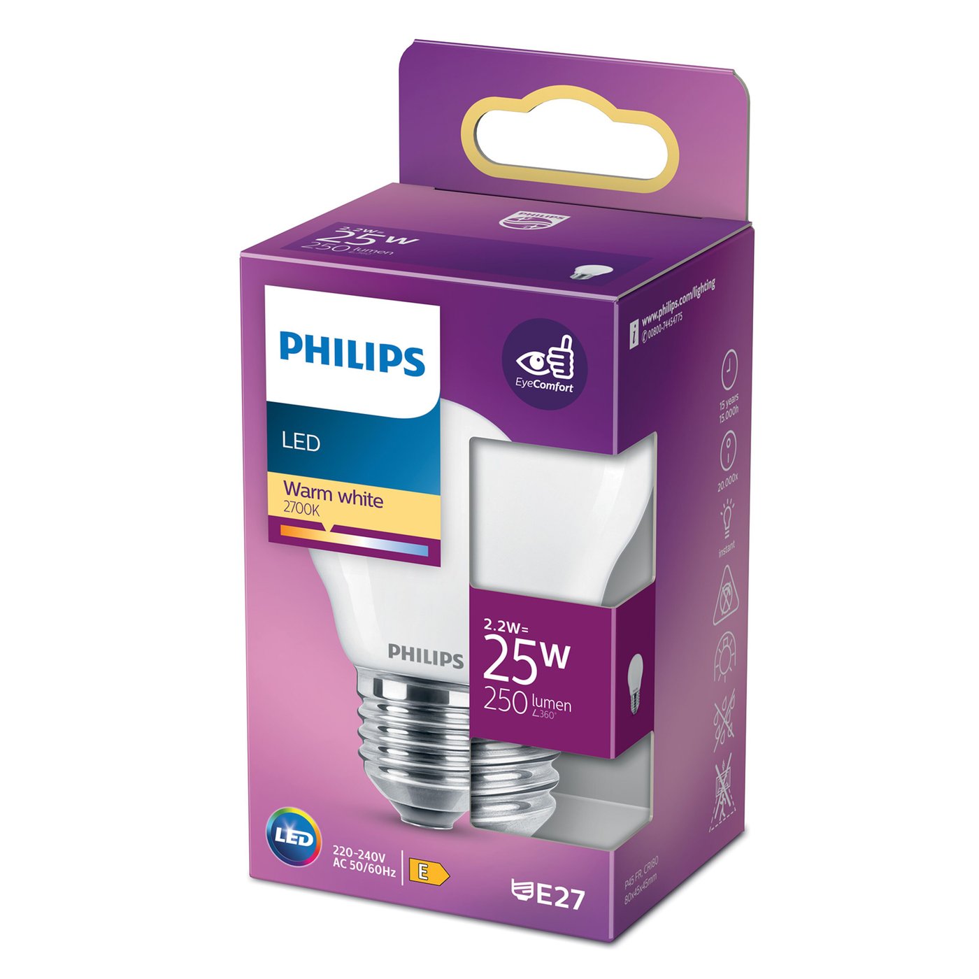 Philips LED-lampa LED E27 250 lm