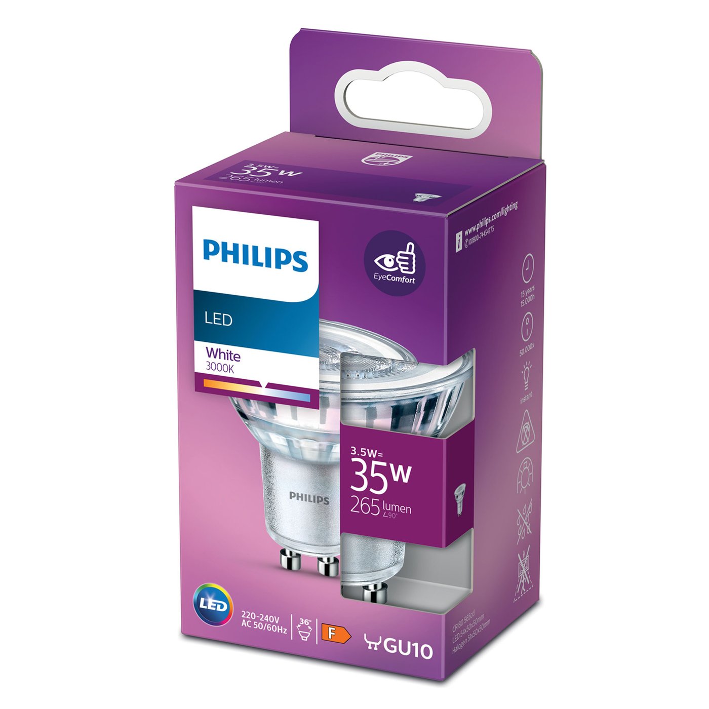 Philips LED-lampa GU10 265 lm