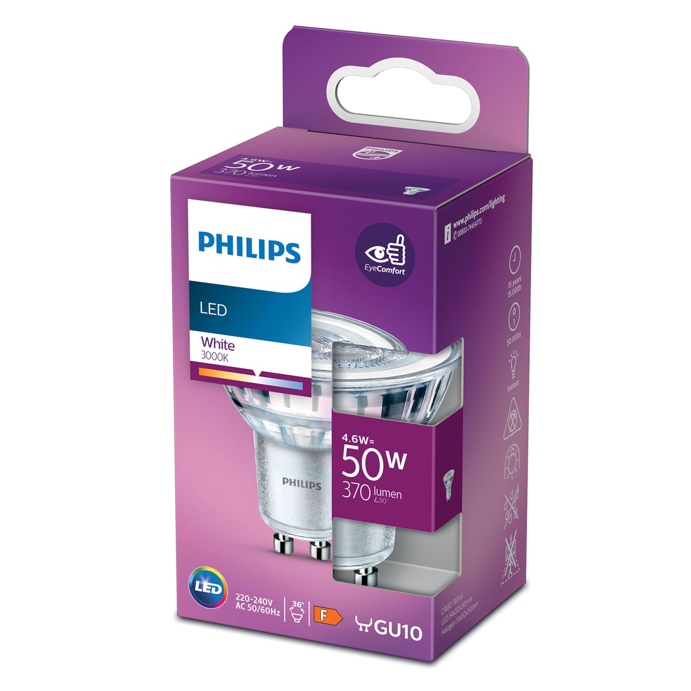 Philips LED-pære GU10 370 lm