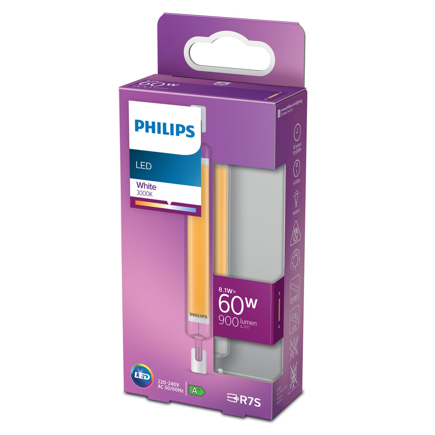 Philips LED-rörlampa R7s 118 mm 806 lm