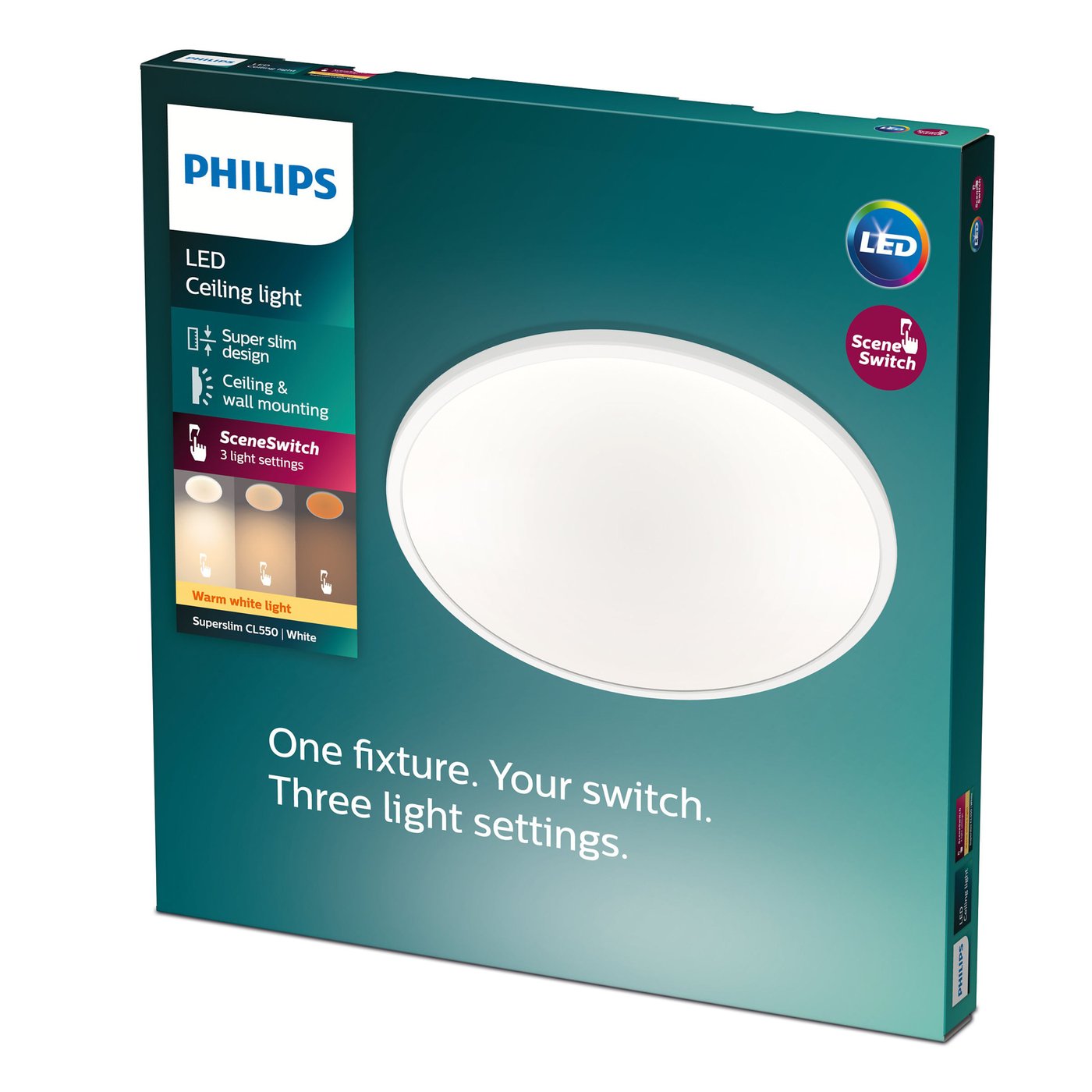 Philips Mauve Sceneswitch LED-plafond 1500 lm