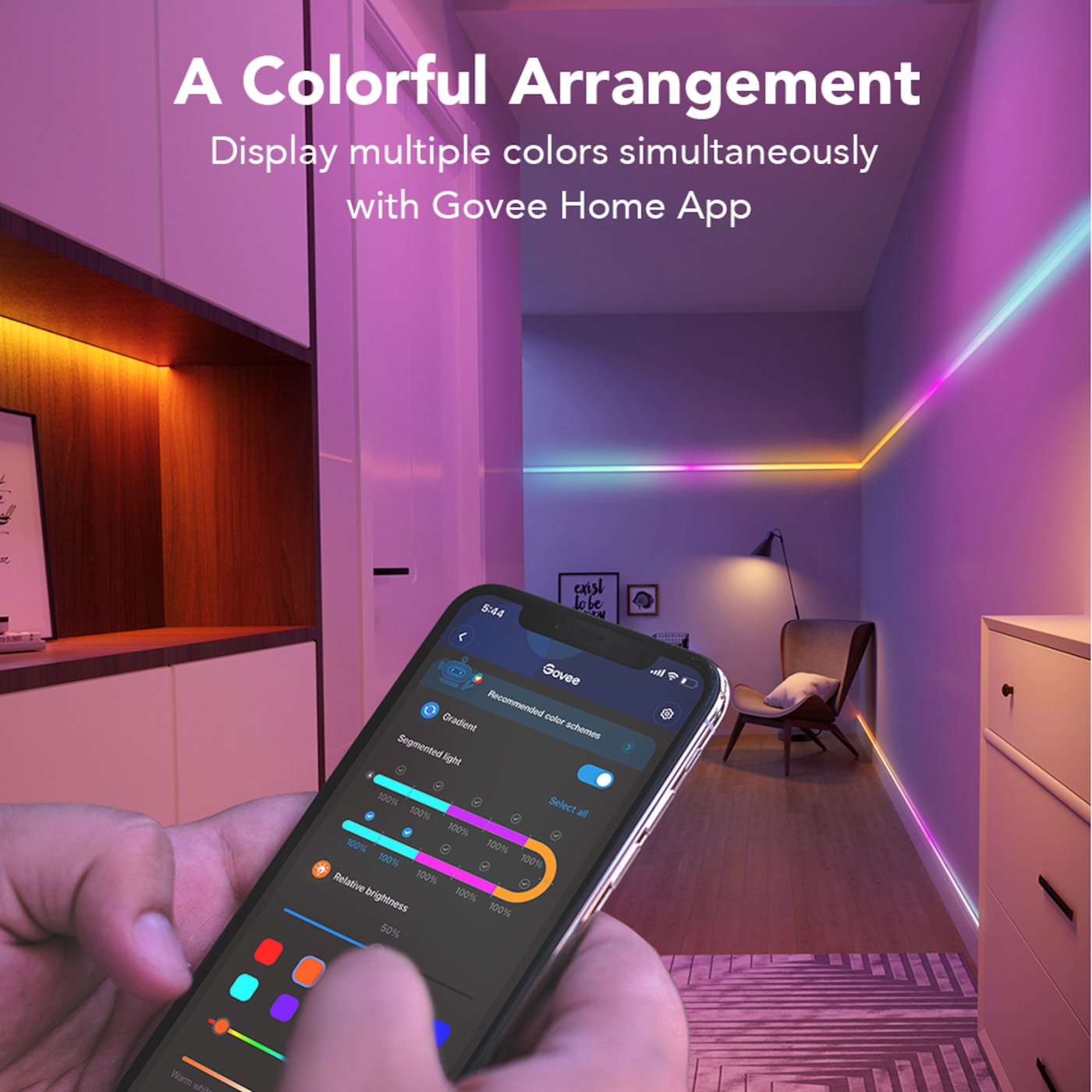 Govee RGBIC LED-list med wifi og Bluetooth 5 m